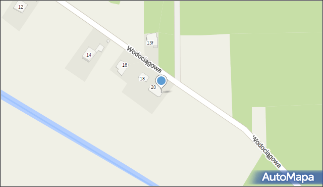 Zawada, Wodociągowa, 20a, mapa Zawada