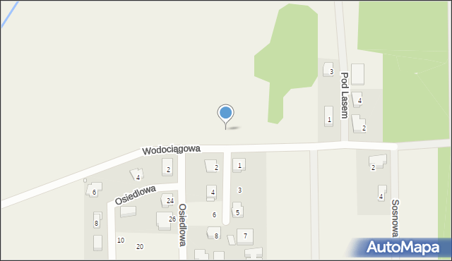 Zawada, Wodociągowa, 33, mapa Zawada