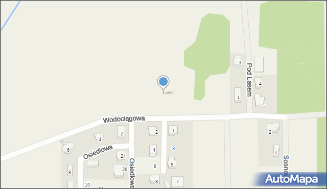 Zawada, Wodociągowa, 33b, mapa Zawada