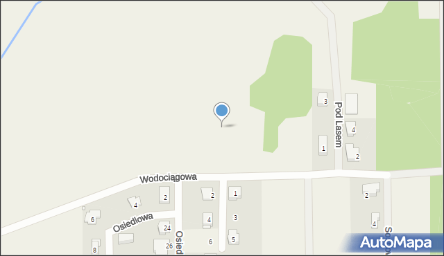 Zawada, Wodociągowa, 33d, mapa Zawada