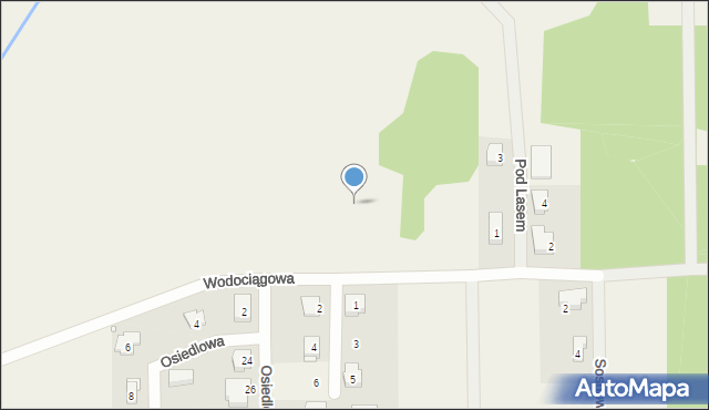 Zawada, Wodociągowa, 35e, mapa Zawada