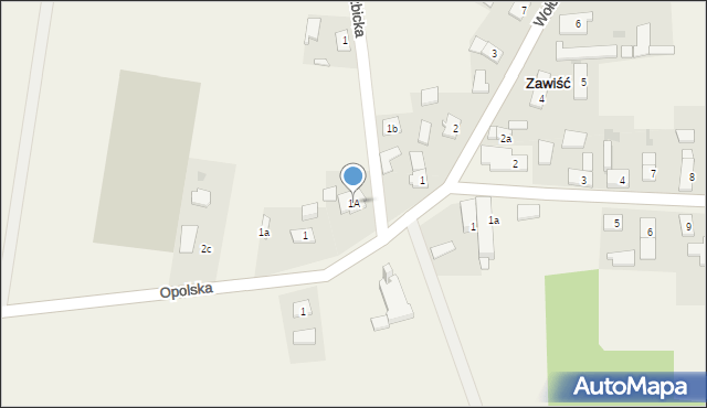 Zawiść, Wołczyńska, 1A, mapa Zawiść