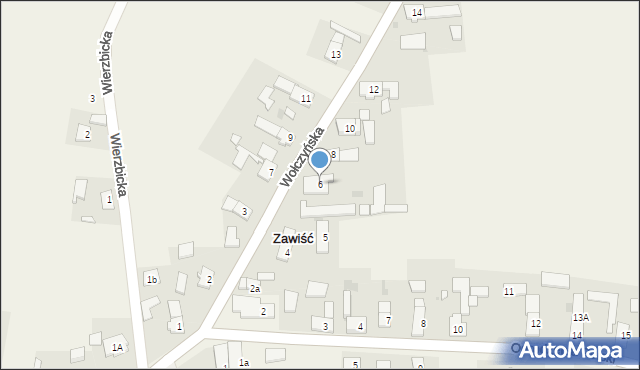 Zawiść, Wołczyńska, 6, mapa Zawiść