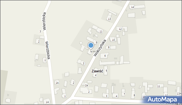 Zawiść, Wołczyńska, 7, mapa Zawiść