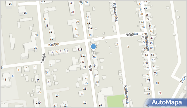 Zbąszynek, Wojska Polskiego, 26A, mapa Zbąszynek