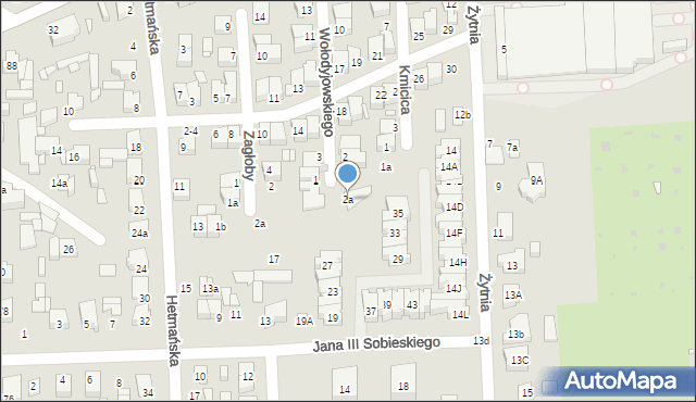 Zduńska Wola, Wołodyjowskiego Michała, 2a, mapa Zduńska Wola