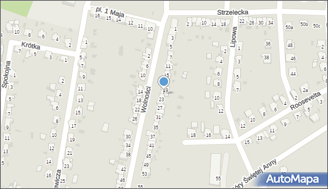 Zdzieszowice, Wolności, 21, mapa Zdzieszowice