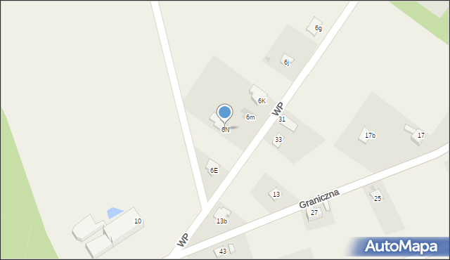 Zebrzydowice, Wojska Polskiego, 6N, mapa Zebrzydowice