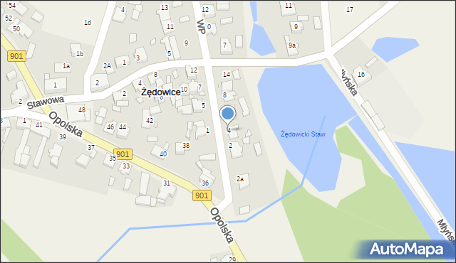 Żędowice, Wojska Polskiego, 4, mapa Żędowice