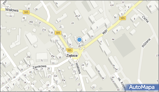 Ziębice, Wojska Polskiego, 1a, mapa Ziębice