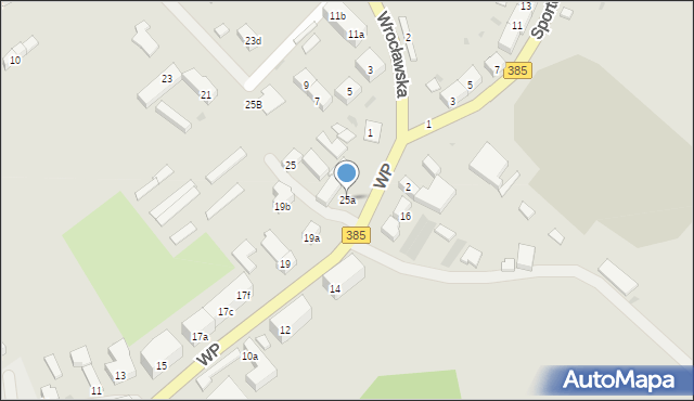 Ziębice, Wojska Polskiego, 25a, mapa Ziębice