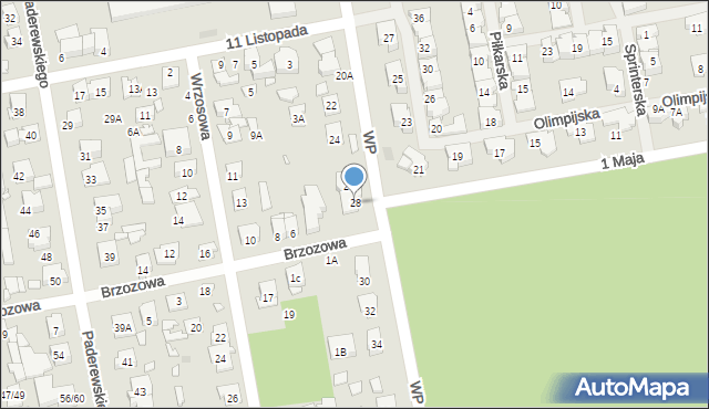 Zielonka, Wojska Polskiego, 28, mapa Zielonka