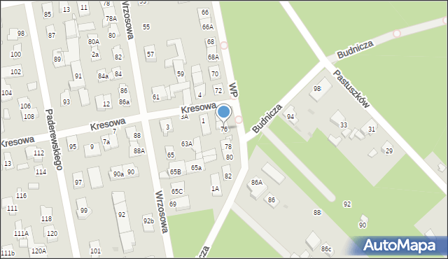 Zielonka, Wojska Polskiego, 76, mapa Zielonka