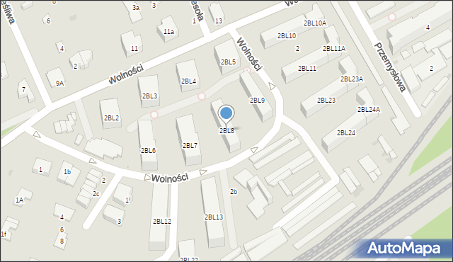 Zielonka, Wolności, 2BL8, mapa Zielonka