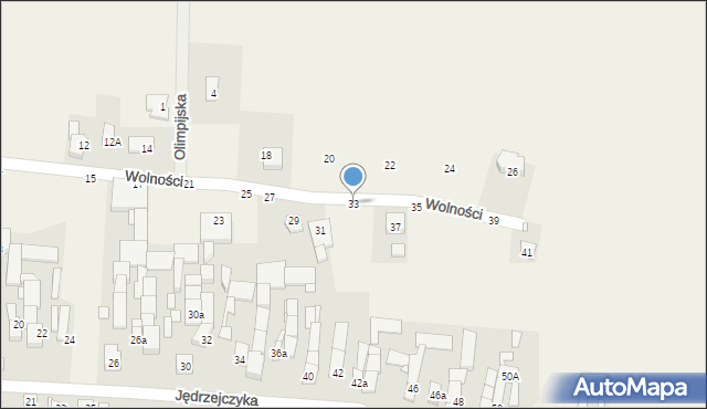 Źlinice, Wolności, 33, mapa Źlinice