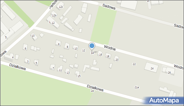 Złoczew, Wodna, 14, mapa Złoczew