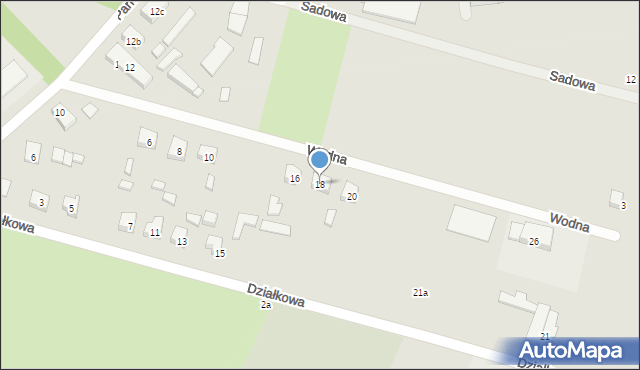 Złoczew, Wodna, 18, mapa Złoczew