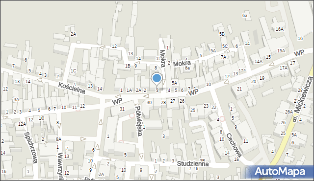 Złotów, Wojska Polskiego, 3, mapa Złotów