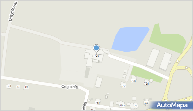 Żory, Wodzisławska, 72c, mapa Żor