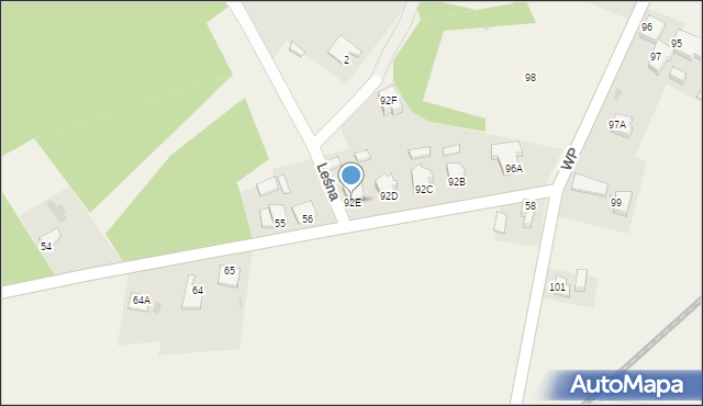 Zwierzyn, Wojska Polskiego, 92E, mapa Zwierzyn
