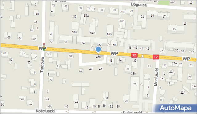 Zwoleń, Wojska Polskiego, 45a, mapa Zwoleń