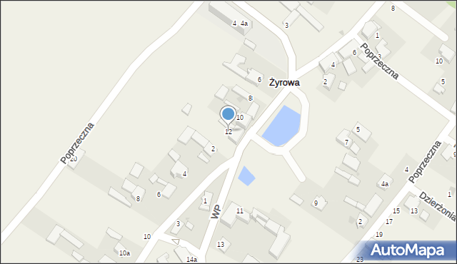 Żyrowa, Wojska Polskiego, 12, mapa Żyrowa