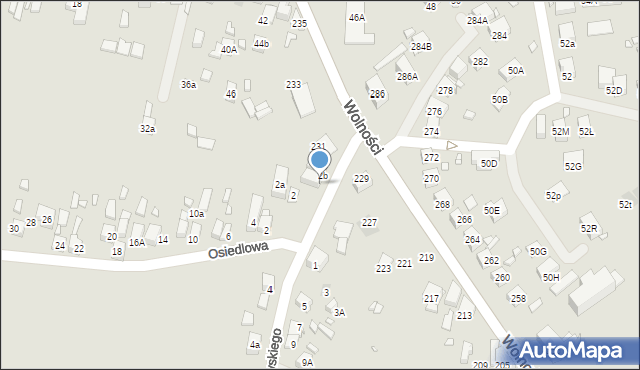 Będzin, Wróblewskiego Walerego, gen., 2c, mapa Będzin