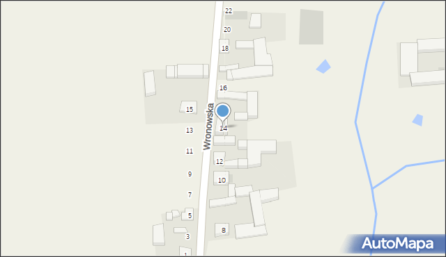 Benice, Wronowska, 14, mapa Benice