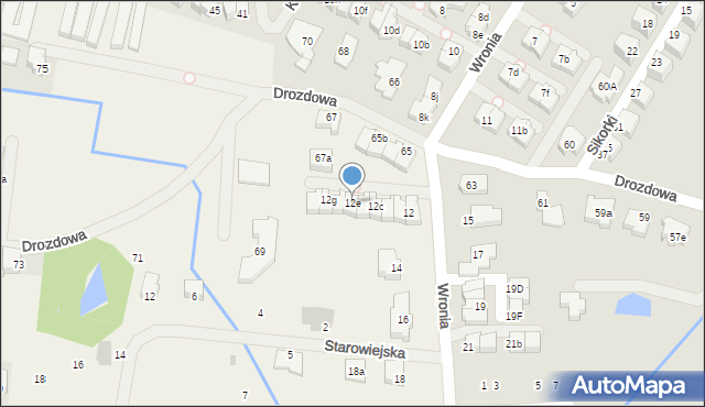 Bezrzecze, Wronia, 12e, mapa Bezrzecze