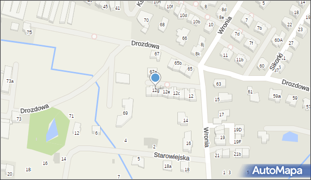 Bezrzecze, Wronia, 12g, mapa Bezrzecze