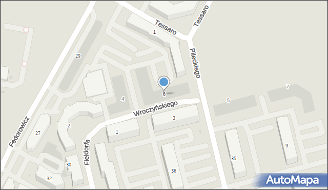 Biała Podlaska, Wroczyńskiego Czesława, 6, mapa Białej Podlaskiej