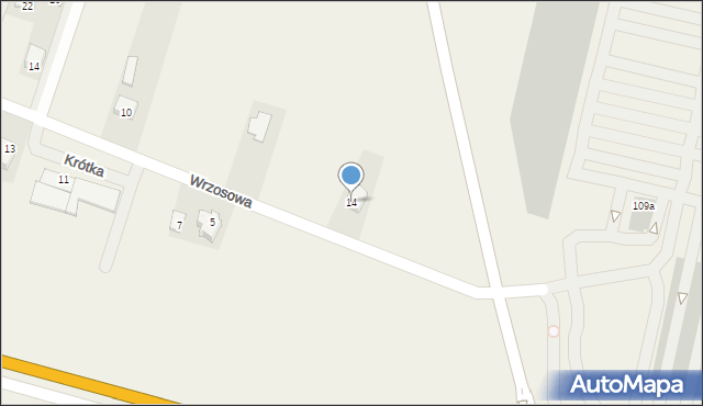 Białki, Wrzosowa, 14, mapa Białki