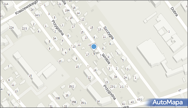 Białystok, Wróbla, 9, mapa Białegostoku