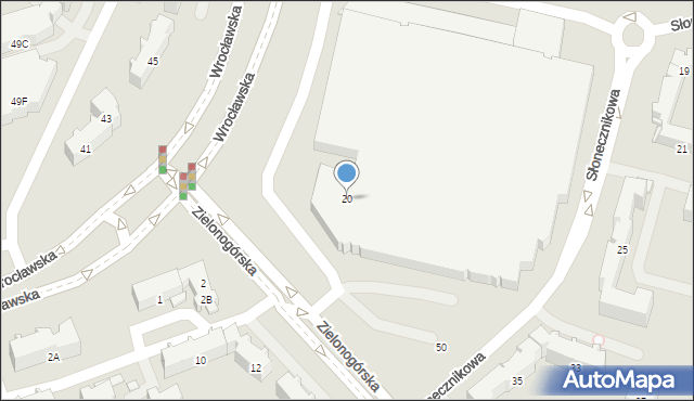 Białystok, Wrocławska, 20, mapa Białegostoku