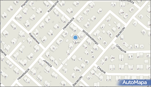 Białystok, Wróblewskiego Walerego, gen., 19, mapa Białegostoku