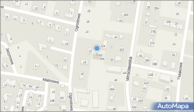 Bielany Wrocławskie, Wrocławska, 44b, mapa Bielany Wrocławskie