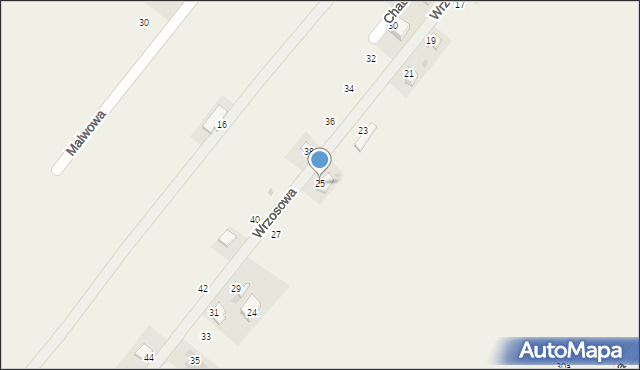 Bielicha, Wrzosowa, 25, mapa Bielicha