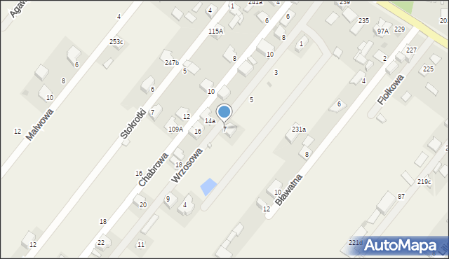 Bielicha, Wrzosowa, 7, mapa Bielicha