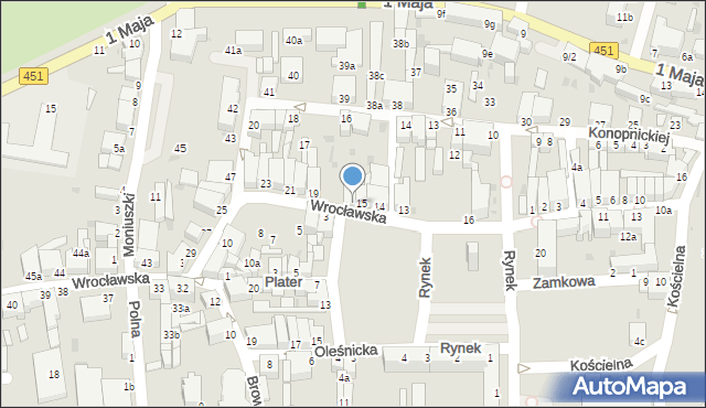 Bierutów, Wrocławska, 16, mapa Bierutów