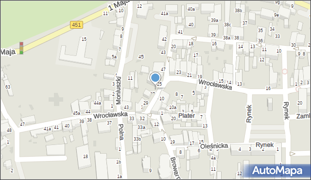 Bierutów, Wrocławska, 26, mapa Bierutów