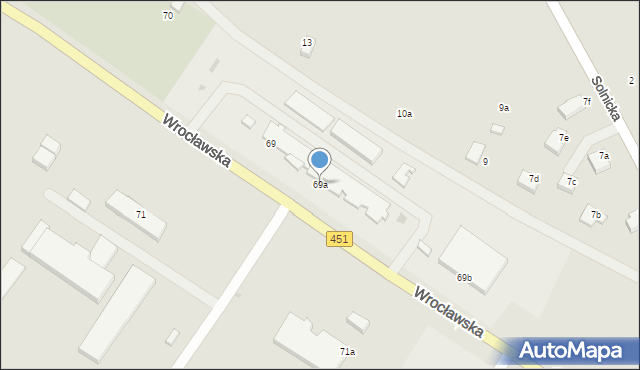 Bierutów, Wrocławska, 69a, mapa Bierutów