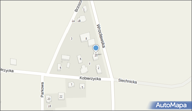Biestrzyków, Wrocławska, 10, mapa Biestrzyków