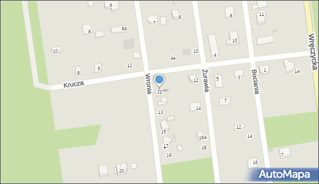 Blachownia, Wronia, 11, mapa Blachownia