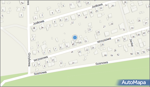 Bogucin, Wrzosowa, 17, mapa Bogucin