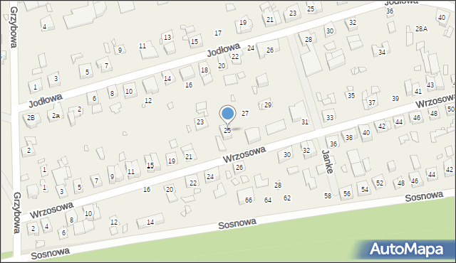 Bogucin, Wrzosowa, 25, mapa Bogucin