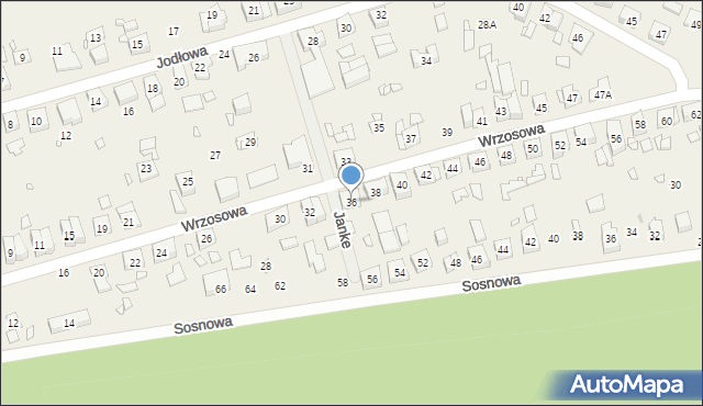 Bogucin, Wrzosowa, 36, mapa Bogucin