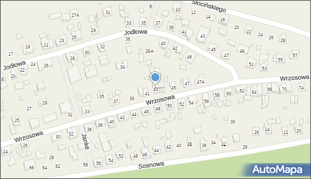 Bogucin, Wrzosowa, 43, mapa Bogucin