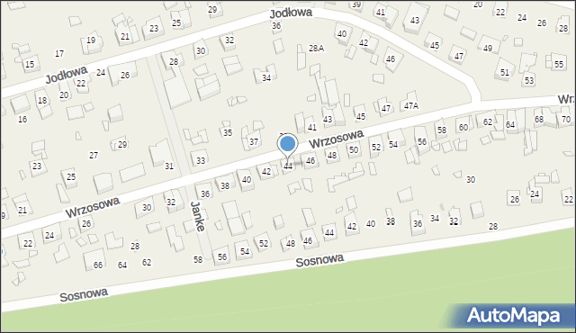 Bogucin, Wrzosowa, 44, mapa Bogucin