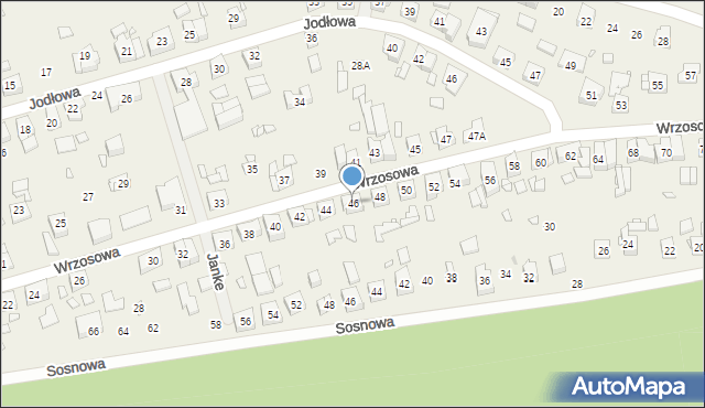 Bogucin, Wrzosowa, 46, mapa Bogucin