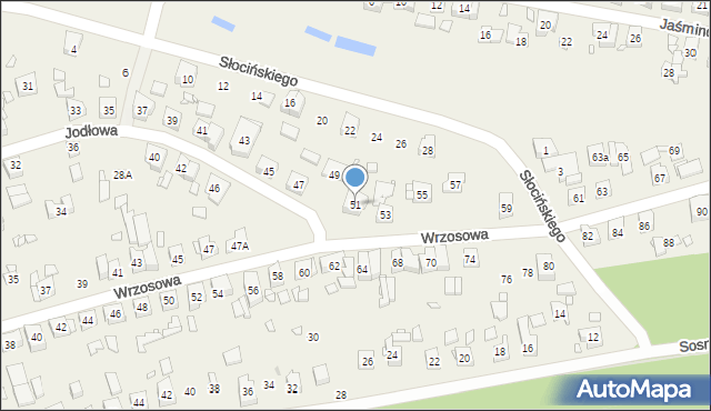 Bogucin, Wrzosowa, 51, mapa Bogucin